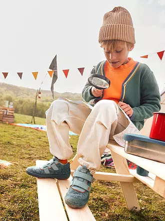 AFFENZAHN | Kinder Barfußschuhe - Übergangsschuhe KNIT HAPPY  Bär | hellgrün