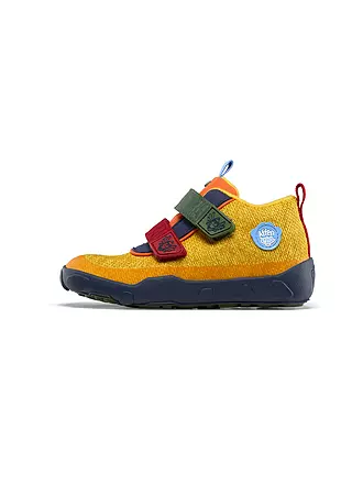 AFFENZAHN | Kinder Barfußschuhe - Übergangsschuhe KNIT HAPPY Vogel | orange