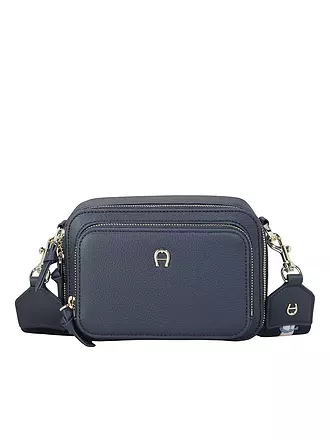 AIGNER | Ledertasche - Mini Bag ZITA Small | dunkelblau