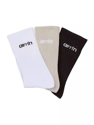 AIMN | Socken 3er Pkg. cacao | weiss