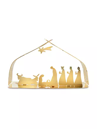 ALESSI | Weihnachtskrippe Bark 23cm | gold