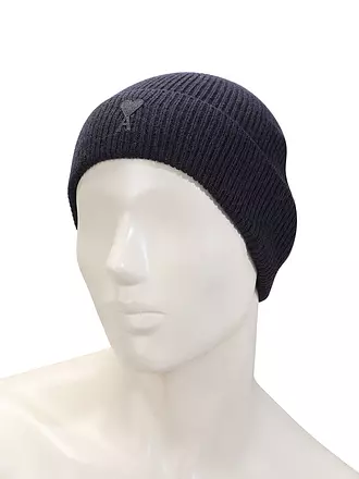 AMI PARIS | Kaschmirmütze - Haube TONAL ADC BEANIE | braun