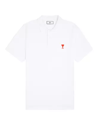 AMI PARIS | Poloshirt Ami De Coeur | weiss