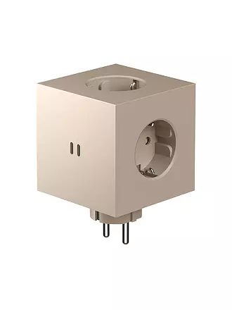 AVOLT | Mehrfachsteckdose Square 2 F Beige | creme