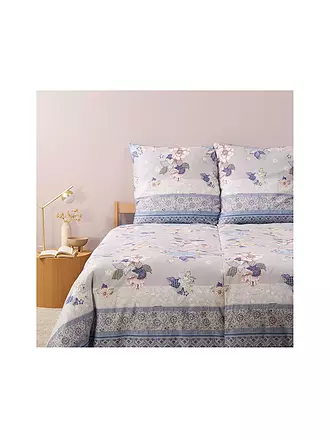 BASSETTI | Satin Bettwäsche HANAMI 70x90cm/140x200cm Blau | rosa