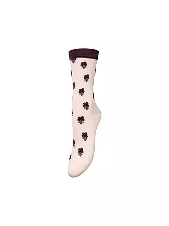 BECKSÖNDERGAARD | Damen Socken LEAVY VISCA Hot Fudge Brown | rosa