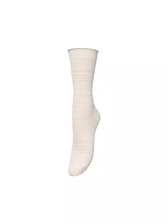 BECKSÖNDERGAARD | Damen Socken LUCRETIA Hot Fudge Brown | weiss