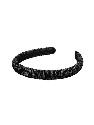 BECKSÖNDERGAARD | Haarreifen SOLID SLIM BEADED HAIRBRACE Black  | 