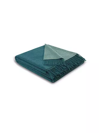 BIEDERLACK | Tagesdecke - Plaid 130x170cm WINTER OCEAN Teal Green  | 