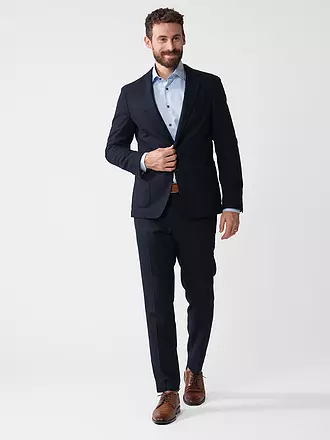 BOSS | Flanellhose | dunkelblau