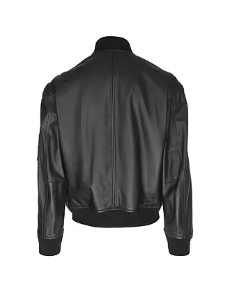 BOSS | Lederjacke JUGE | schwarz