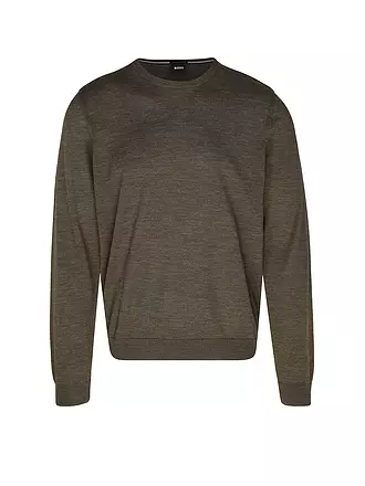 BOSS | Pullover Slim Fit LENO-P | dunkelgrün