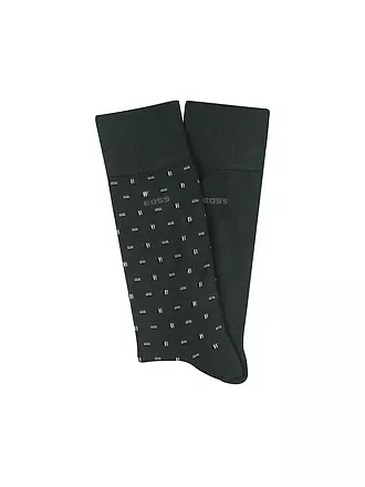 BOSS | Socken 2er Pkg. black | dunkelgrün