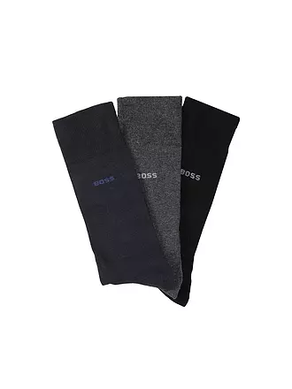 BOSS | Socken 3-er Pack open red | schwarz