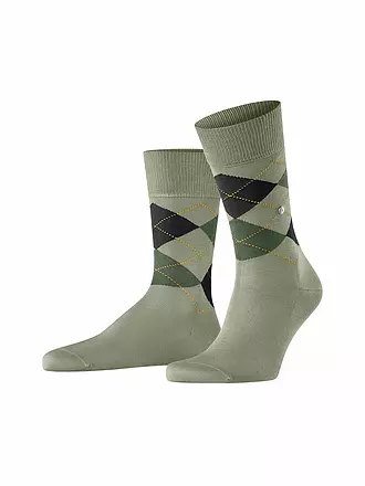 BURLINGTON |  Herren Socken MANCHESTER dark rock | hellgrün