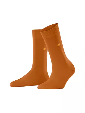 BURLINGTON | Damen Socken BLOOMSBURY 36-41 light grey | orange