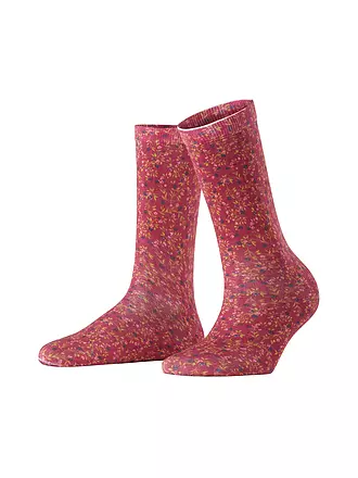 BURLINGTON | Damen Socken DITSY FLORAL PRINT 36-41 marine | rot