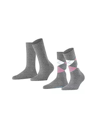 BURLINGTON | Damen Socken EVERYDAY 2-er Pkg 36-41 brown sugar | grau