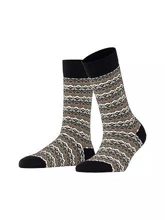 BURLINGTON | Damen Socken MODERN FAIR ISLE 36-41 black | camel