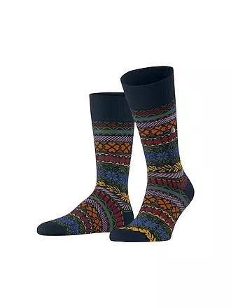 BURLINGTON | Herren Socken COUNTRY FAIR ISLE 40-46 cranberry | dunkelblau