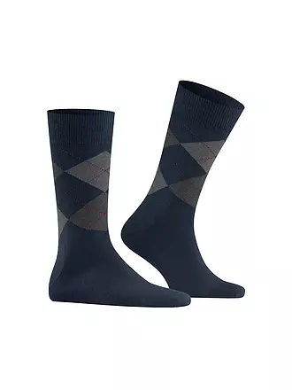 BURLINGTON | Herren Socken EDINBURGH black | dunkelblau