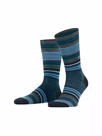 BURLINGTON | Herren Socken STRIPE 40-46 lagoon | braun