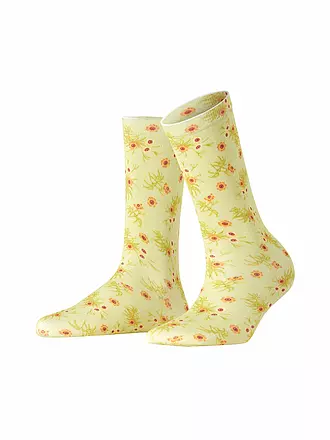 BURLINGTON | Socken FLORAL ROMANCE 36-41 light blue | hellgrün