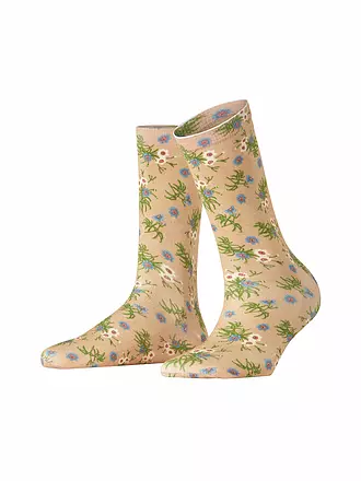 BURLINGTON | Socken FLORAL ROMANCE 36-41 white | beige