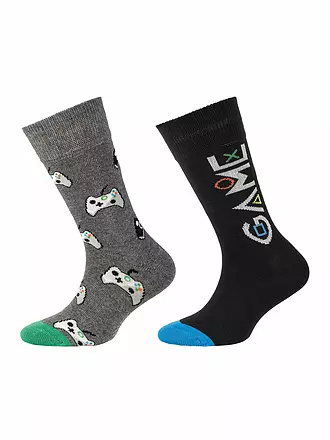 CAMANO | Jungen Socken 2er Pkg. Dark Grey Melange | 