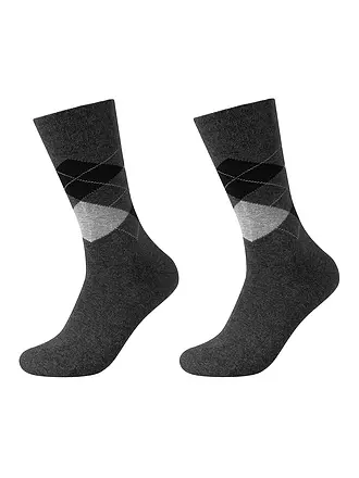 CAMANO | Socken 2-er Pkg. anthracite | hellbraun