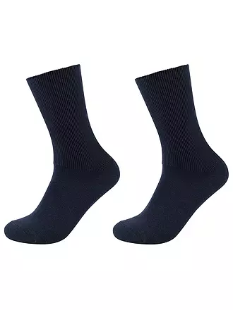 CAMANO | Socken 2er Pkg sand melange | dunkelblau