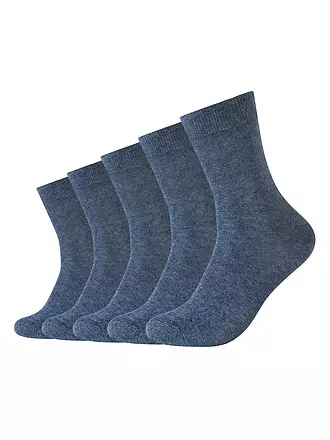 CAMANO | Socken BASIC 5-er Pkg anthracite melange | dunkelblau