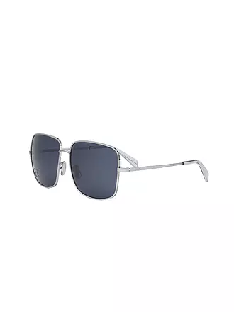 CELINE | Rhinestone Triomphe silber eckige Sonnenbrille | 