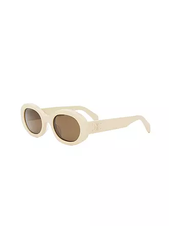 CELINE | Triomphe weisse ovale Sonnenbrille | creme