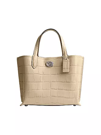 COACH | Ledertasche - Umhängetasche WILLOW TOTE 24 CROCO | 