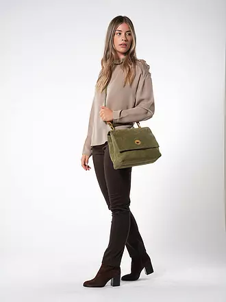 COCCINELLE | Ledertasche - Henkeltasche LIYA  SUEDE | camel