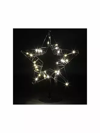 COUNTRYFIELD | Weihnachts LED Ornament Stern JALAL 10x30cm Schwarz | schwarz