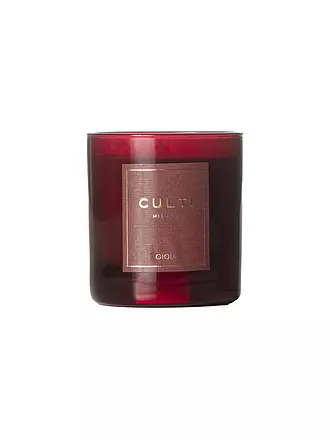 CULTI | Weihnachtskerze 270g klein GEMMA Grün | dunkelrot