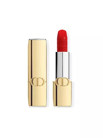 DIOR | Rouge Dior Limitierte Edition Couture Lippenstift - Goldenes Case und gravierter Stick (284 Rose Bavarde) | rot