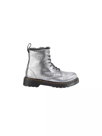 DR. MARTENS | Mädchen Stiefel 1460 J SERENA FOIL | silber