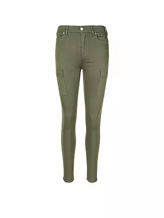 DR.DENIM | Cargohose Skinny Fit Lexy Cargo | grün