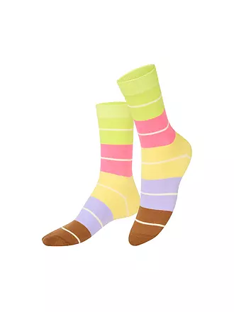 EAT MY SOCKS | Socken 36-45 BON MACARON lilagelbruen | bunt