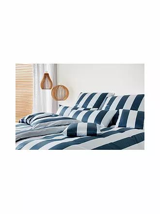 ELEGANTE | Satin-Bettwäsche 70x90cm/140x200cm NIGHT STRIPE Blau | beere