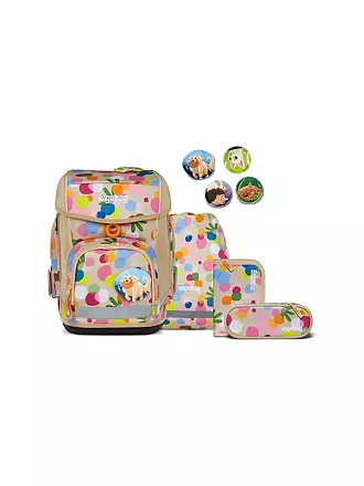 ERGOBAG | Schultasche Set 5tlg CUBO Flower PowBär | dunkelblau