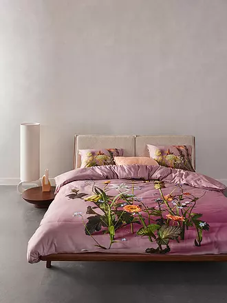 ESSENZA | Satin-Bettwäsche FABRICE 70x90cm/140x200cm Flower Ocher | rosa