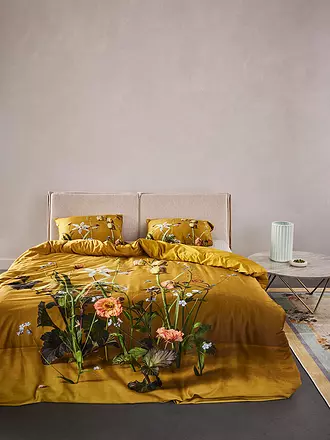 ESSENZA | Satin-Bettwäsche FABRICE 70x90cm/140x200cm Flower Ocher | gelb