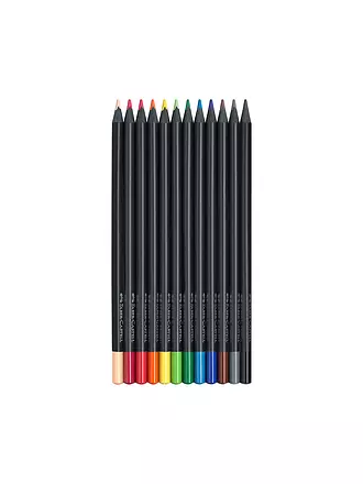 FABER-CASTELL | Black Edition Bunstifte, 12er Kartonetui | 