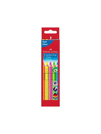 FABER-CASTELL | Jumbo Grip Neon Buntstift 5er Kartonetui | keine Farbe