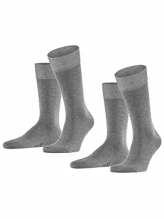 FALKE | Socken 2-er Pkg "Happy" (light greymel.) | 