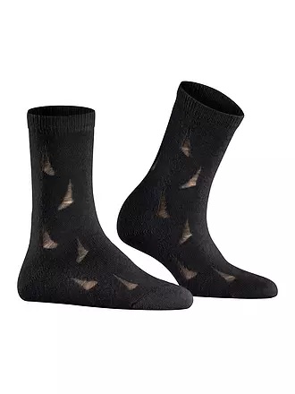 FALKE | Socken DISTRESSED black | creme